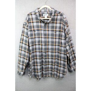 Duluth Trading Co. Men's Button Up Plaid Shirt-Size 2XL-Relaxed Fit